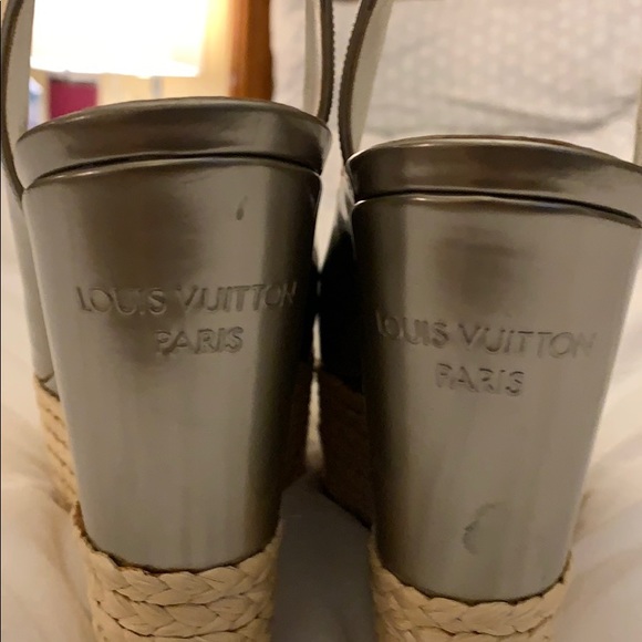 Louis Vuitton wedge platform sandals size 41 - Picture 7 of 7